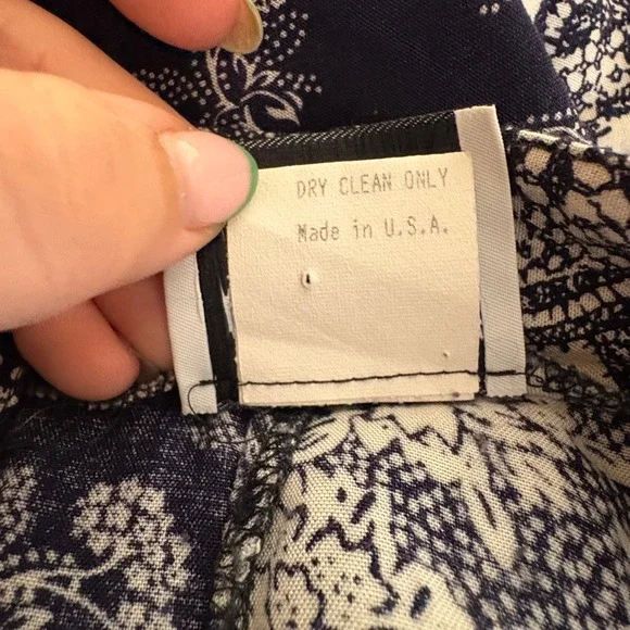 California Influence Vtg 90s Patchwork Paisley Maxi Skirt Button Front 12 Boho - Picture 9 of 9